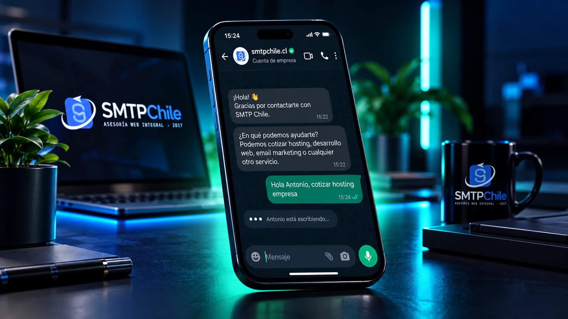 Hablemos · WhatsApp directo con un ejecutivo · SMTP Chile