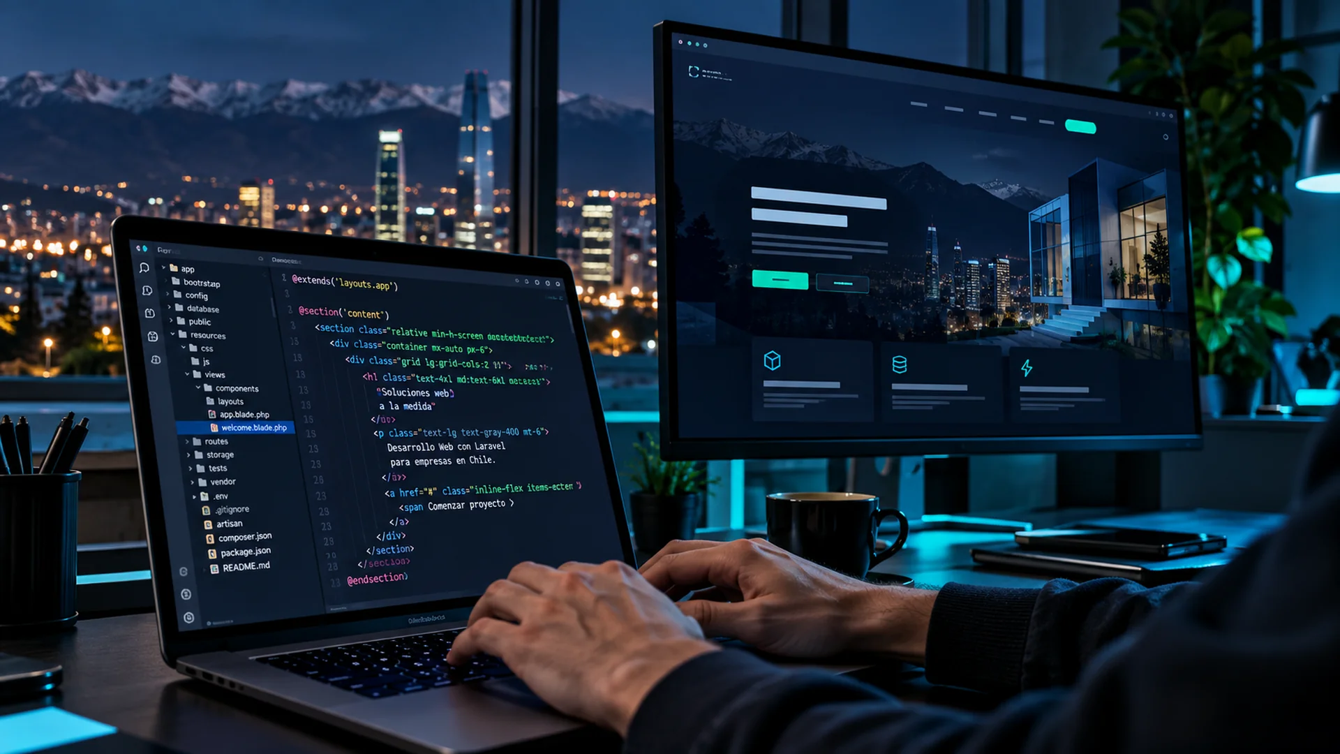 Diseño web Laravel con SEO orgánico INCLUIDO · SMTP Chile